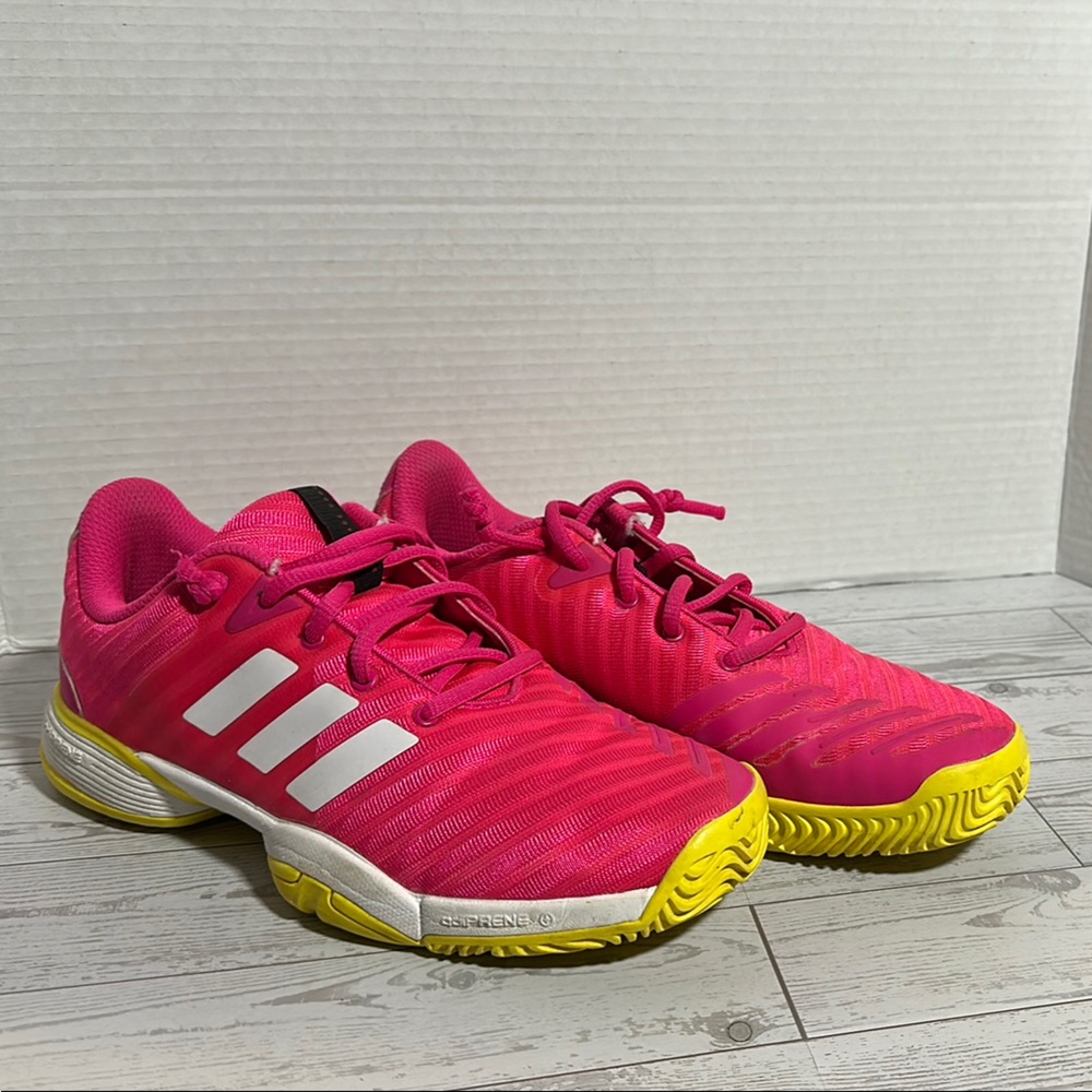 Adidas Pink and Yellow Ortholite Athletic Shoes with Vibrant Design
